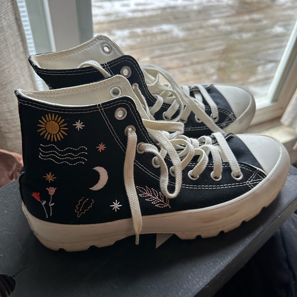 Converse All-Star “It’s Okay To Wander” Lugged Hi-Tops - Picture 3 of 4